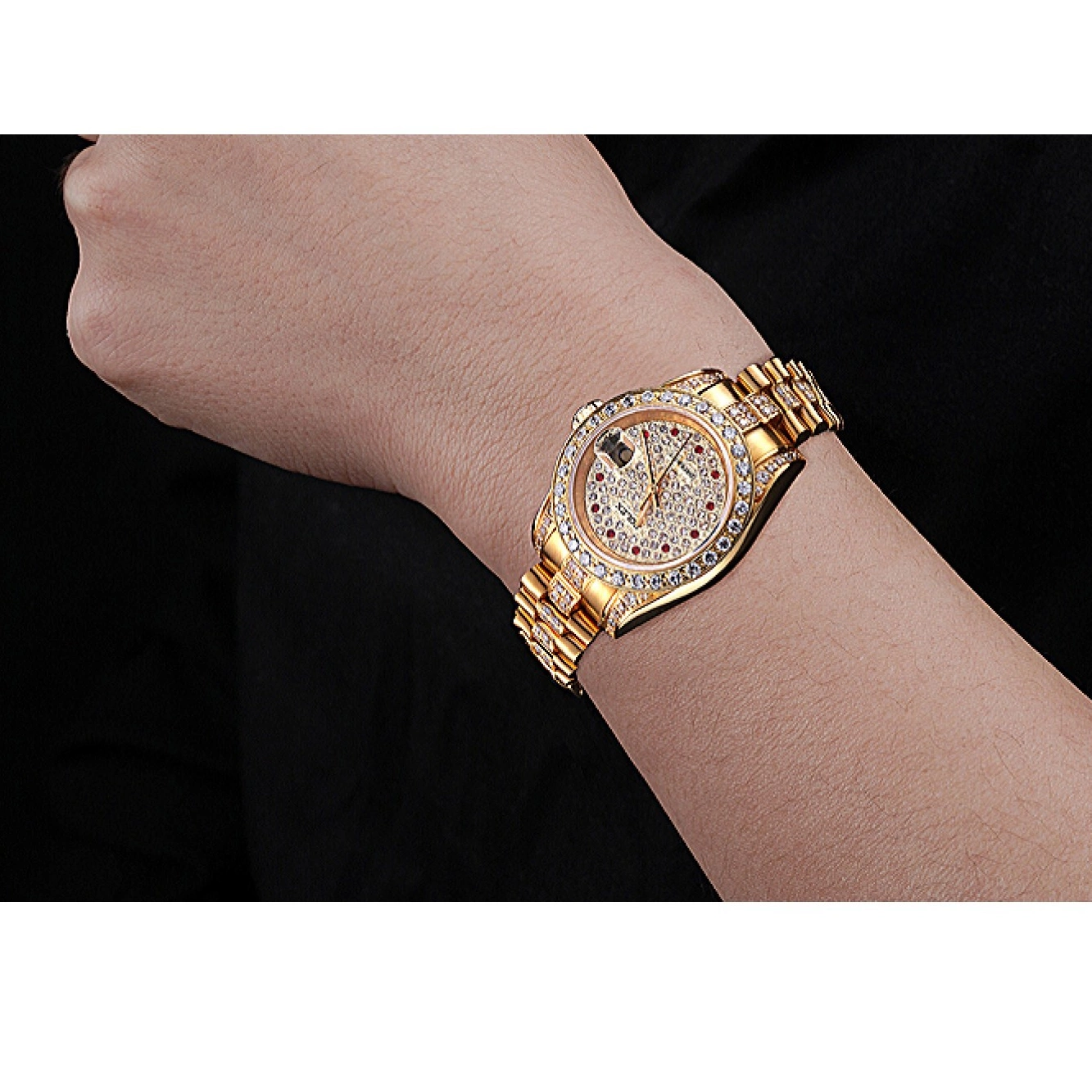 AAA replica watch Swiss Diamond Rolex Dial 622023 Gold DateJust 0606